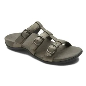 Vionic pewter Metallic Misa Slide Sandals 7