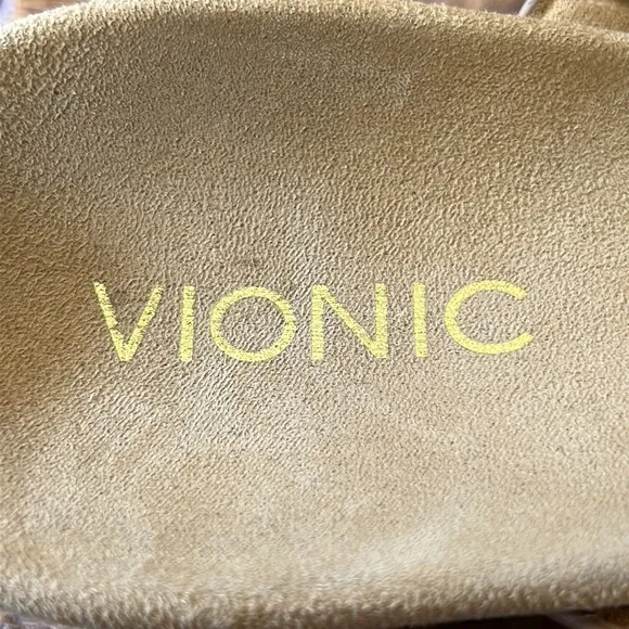 Vionic Radia Orthotic Adjustable Triple Strap Slide Wedge Sandals Size 8