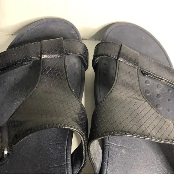 Vionic Sandals Wedge Ellie Slide Women's Size 8 Navy