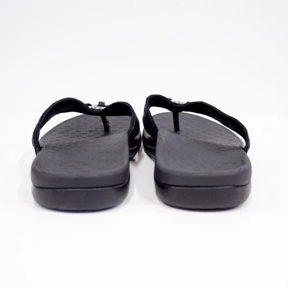 Vionic Tide Aloe Black Toe-Post Sandal Flip Flop Women's US Size 9