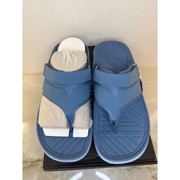 Vionic Unisex Sky Blue Restore II Thongs Sandals Size 10 1/2 Mens 12 Womens
