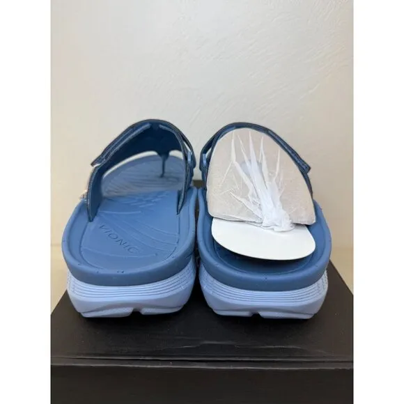 Vionic Unisex Sky Blue Restore II Thongs Sandals Size 10 1/2 Mens 12 Womens
