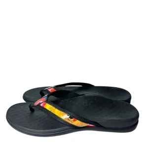Vionic Women High Tie Black Multicolor Comfy Sandals Size 9