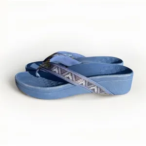 Vionic Women's High Tide, Blue Wedge Sandals, Size 7 M