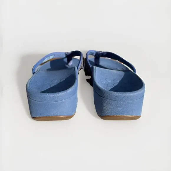 Vionic Women's High Tide, Blue Wedge Sandals, Size 7 M
