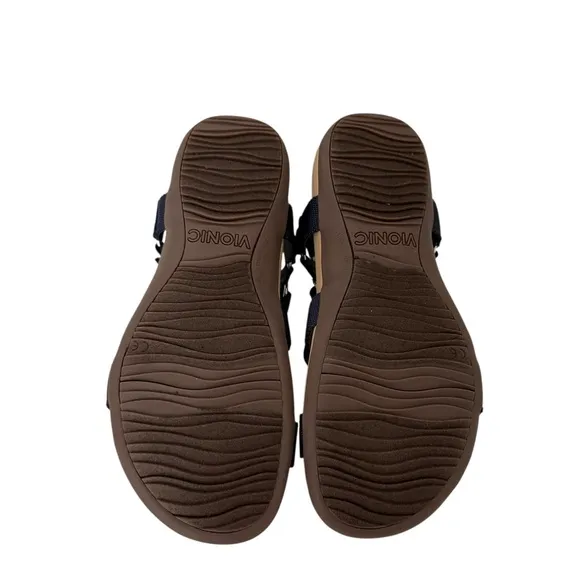 Vionic Women's Navy Candace Backstrap Sandals   NIB