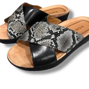 Vionic Women's Size 7 Hayden Snakeskin Platform Sandals Slided New