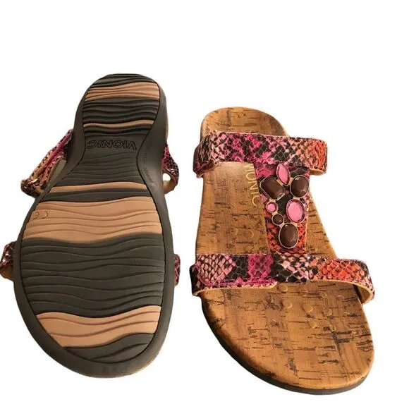 Vionic Vivian Jewel Embellished Slide Sandals