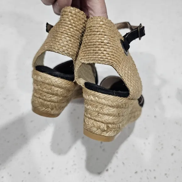 Viscata Pubol espadrille canvas rattan heels sandals