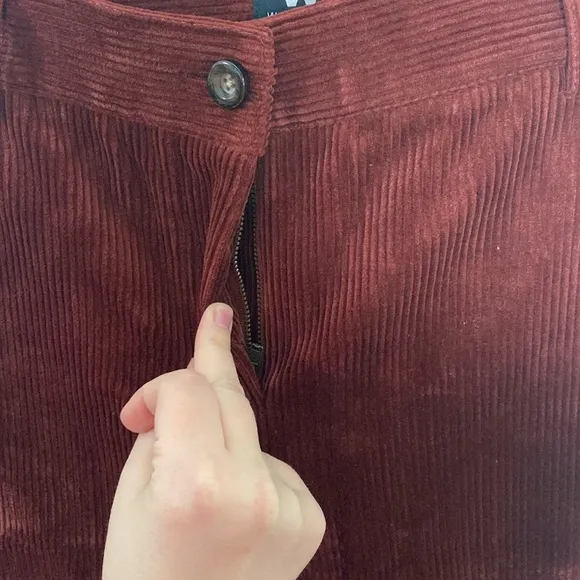 W by Worth burnt Sienna corduroy flare pants size X0 ( 00 )