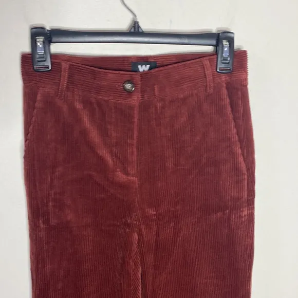 W by Worth burnt Sienna corduroy flare pants size X0 ( 00 )