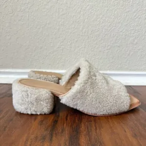 WAL &amp; PAI Itasca Shearling Heeled Sandals in Natural