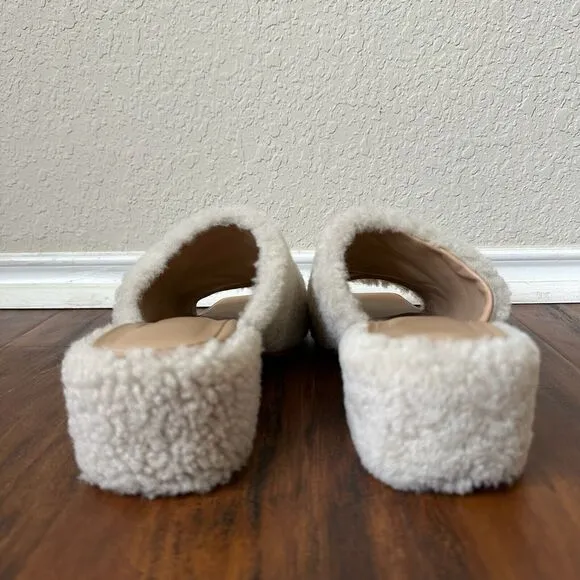 WAL &amp; PAI Itasca Shearling Heeled Sandals in Natural