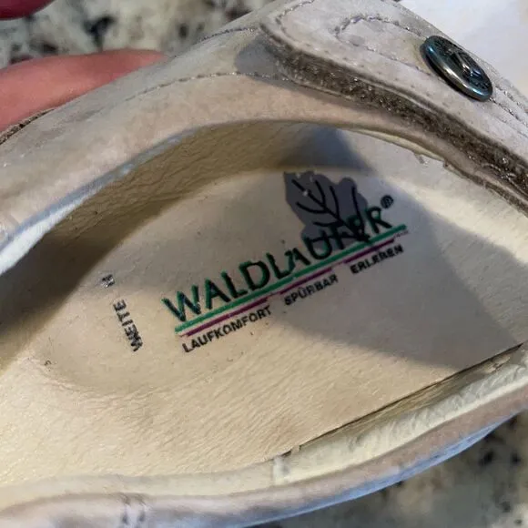 Waldlaufer Womens Hilena Nubuck Sandals Light Taupe Size 10