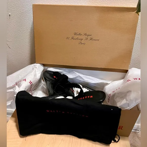 Walter Steiger Ariana Wedges with original box and dust bag