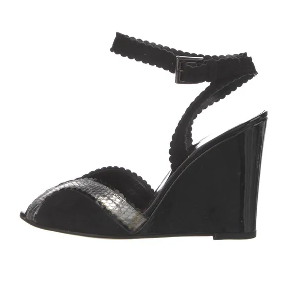 Walter Steiger Ariana Wedges with original box and dust bag