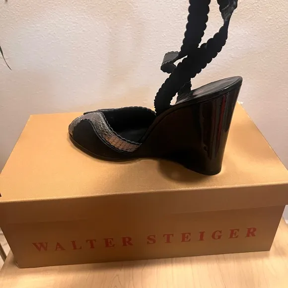 Walter Steiger Ariana Wedges with original box and dust bag