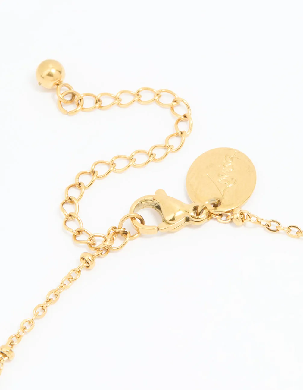 Waterproof Gold Plated Stainless Steel Disc Anklet