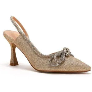 Wedding Women's Rhinestone Ankle Strap Heeled Sandals Satin Pointy Toe Stiletto