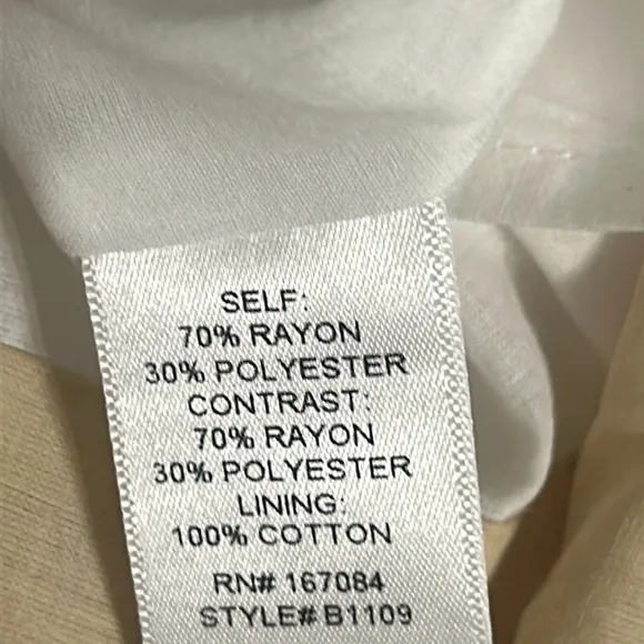 White and Tan Sallie DressPOMANDER PLACE