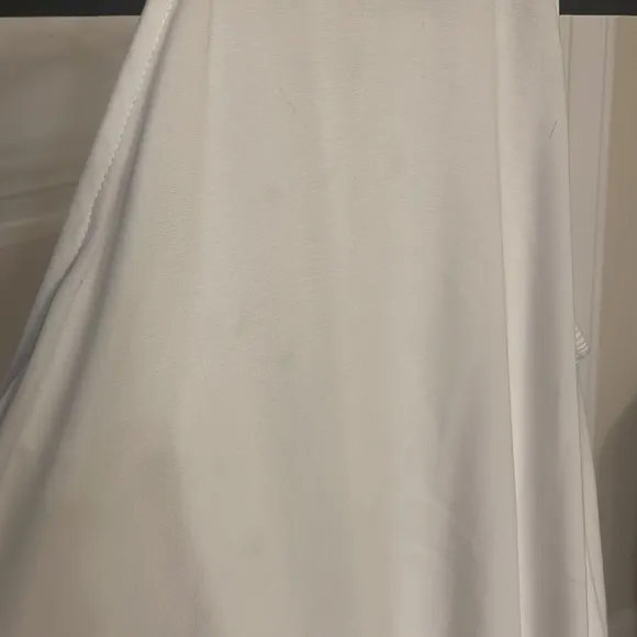 White Halter Swing Dress