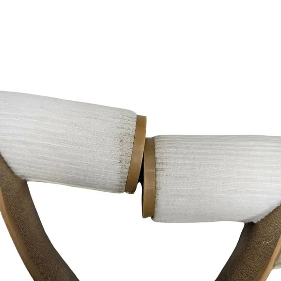 White Strappy High Block Round Heel Sandals Gauzy Bow Chunky Heel Cottage Girly
