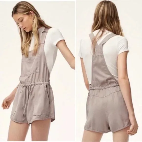 Wilfred Free Beatriz Romper Overalls – Gray – Size XS – EUC
