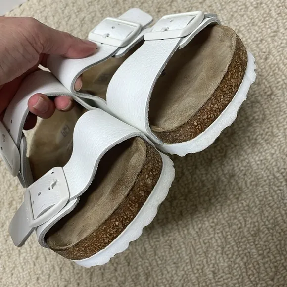 Women's Birkenstock Sandals, Size 38 white ( 7.5)