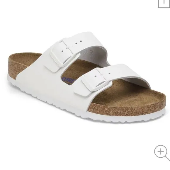 Women's Birkenstock Sandals, Size 38 white ( 7.5)