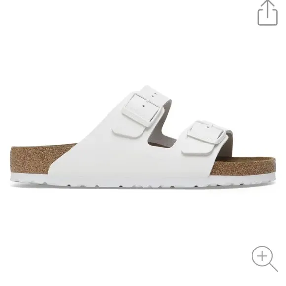 Women's Birkenstock Sandals, Size 38 white ( 7.5)