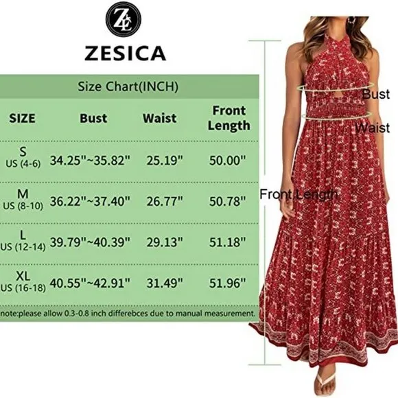 Women's Crossover Halter Neck Flowy Dress, Lycheered