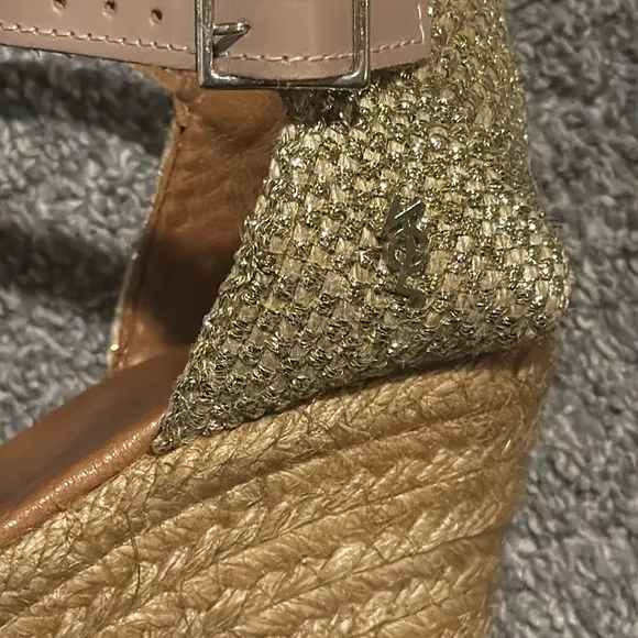 Women's Kurt Geiger Monty Yellow Snake Print Wedge Sandals Size 38