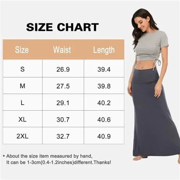 Womens Maxi Skirts Long Skirt for Women A Dark Grey