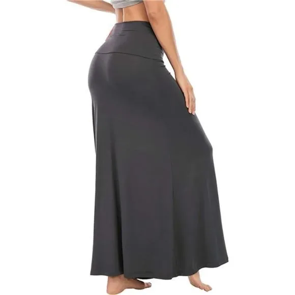 Womens Maxi Skirts Long Skirt for Women A Dark Grey