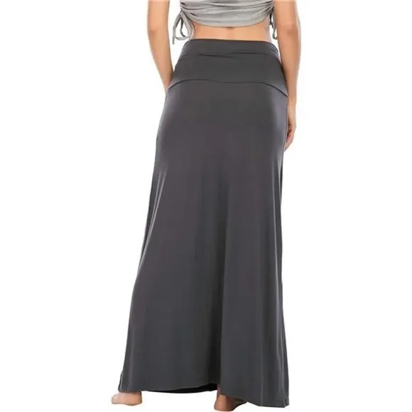 Womens Maxi Skirts Long Skirt for Women A Dark Grey