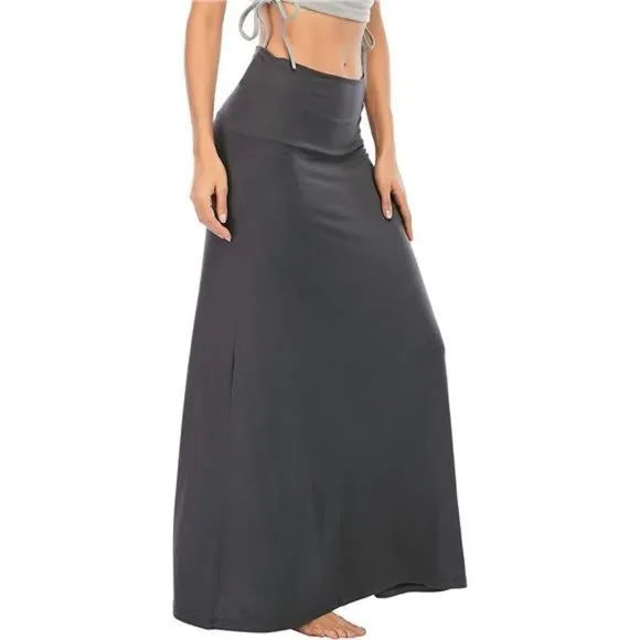 Womens Maxi Skirts Long Skirt for Women A Dark Grey