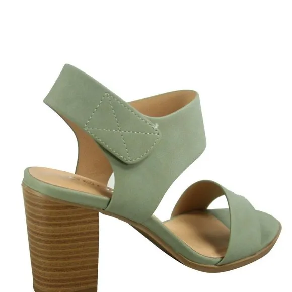 Women's Open Toe Chunky Heel Ankle Strap Dress Sandal