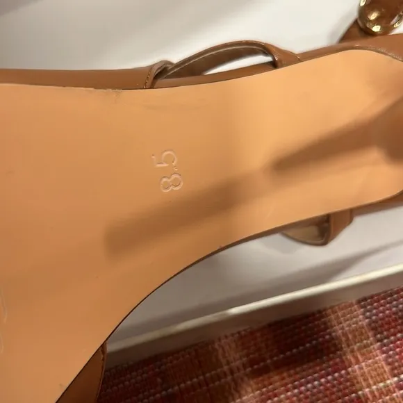 Women's Pumps Pointed Toe Stiletto Ankle Strap High Heel Slingback Sandals Nude