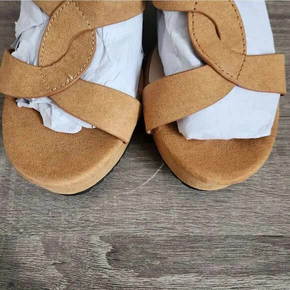 Womens SHOES Brown  Platform Sandals SIZE 36,5 New