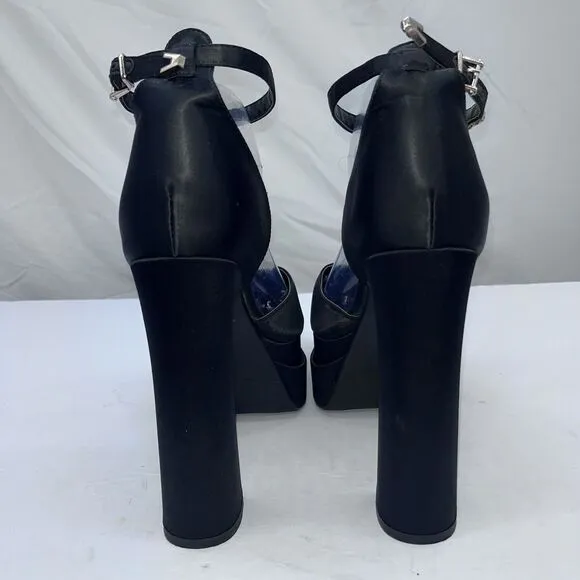 Women's Sz 11 Buckle Strap Pointed Toe Sandals High Heel Rhinestone Dress Shoes