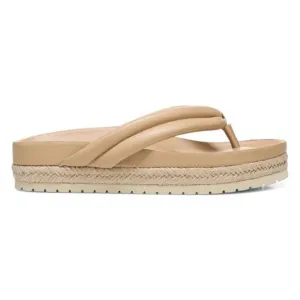Women's VINCE Forest Leather Thong Espadrille Platform Sandals Size 8