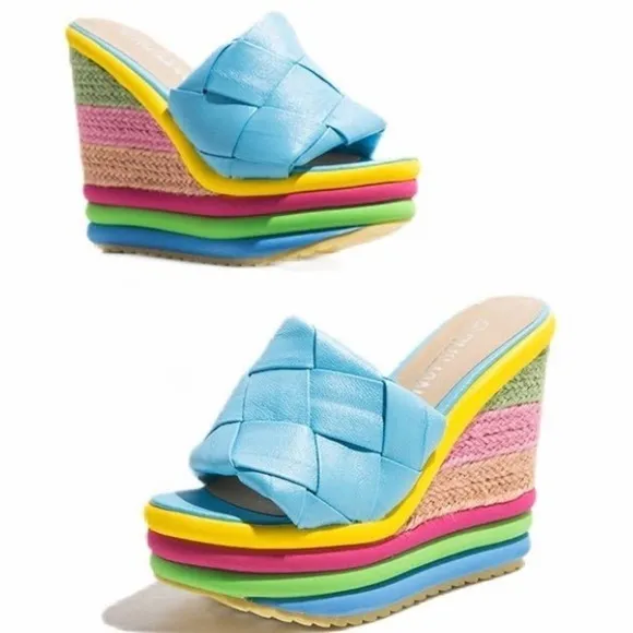 Women's Wedge Sandals Platform Espadrilles Size 5