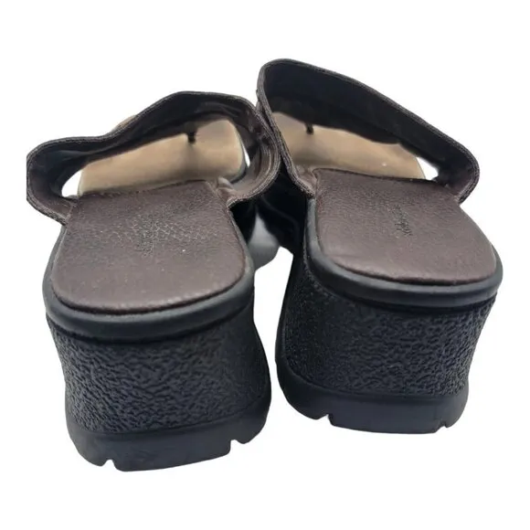 Xhilaration Y2K Platform Chunky Faux Leather Sandals Brown Size 7