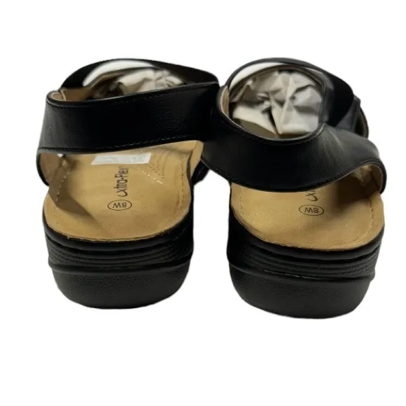 Xtra-Flex size 8W women’s black elastic strap sandals. Brand new never worn!