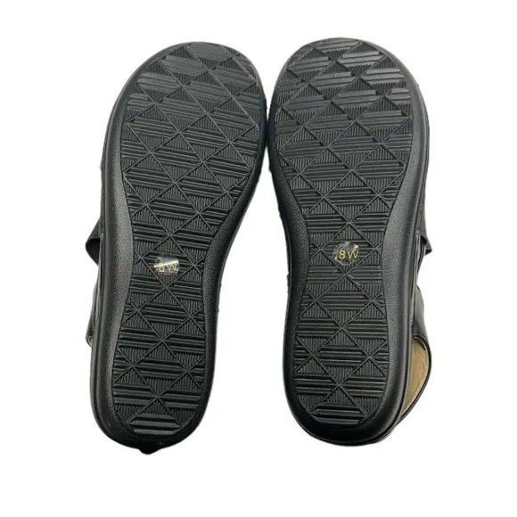 Xtra-Flex size 8W women’s black elastic strap sandals. Brand new never worn!