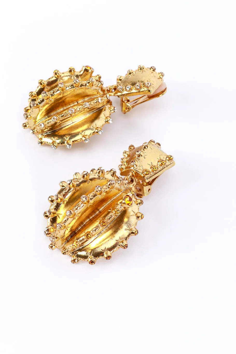 Yellow Topaz Cactus Drop Earrings