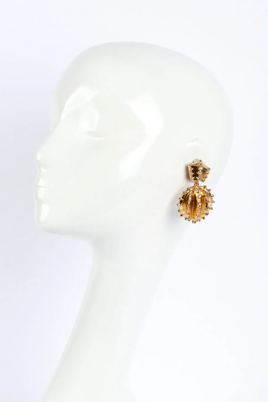 Yellow Topaz Cactus Drop Earrings