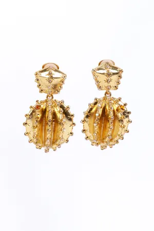 Yellow Topaz Cactus Drop Earrings