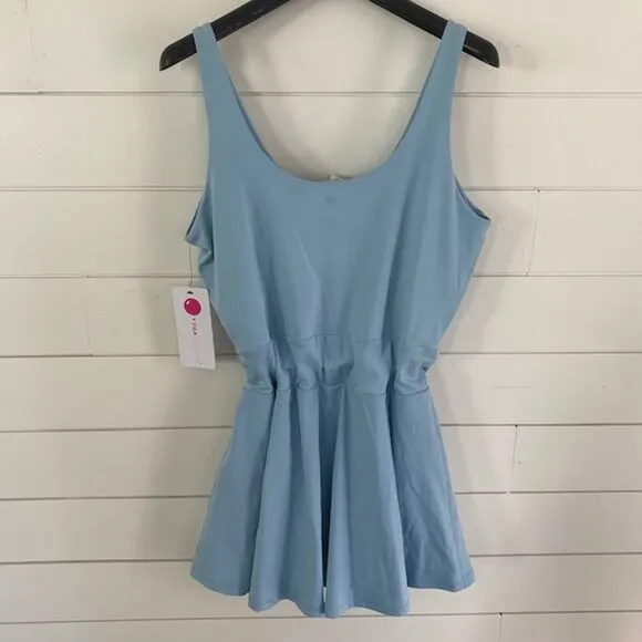 Yogalicious Lux Annie Tennis Dress Forget Me Not, XL, Built-In Bra &amp; Shorts