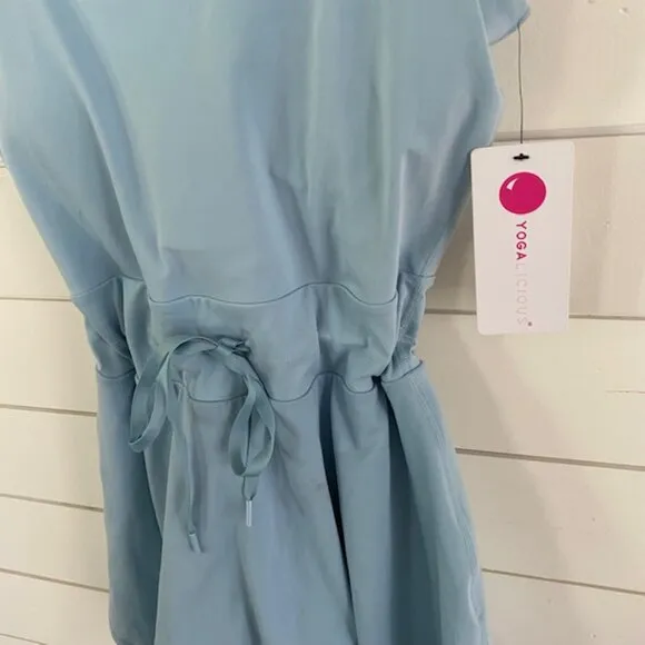 Yogalicious Lux Annie Tennis Dress Forget Me Not, XL, Built-In Bra &amp; Shorts